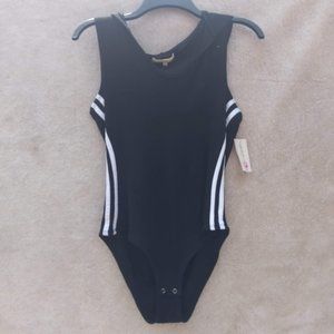 Black bodysuit with hood